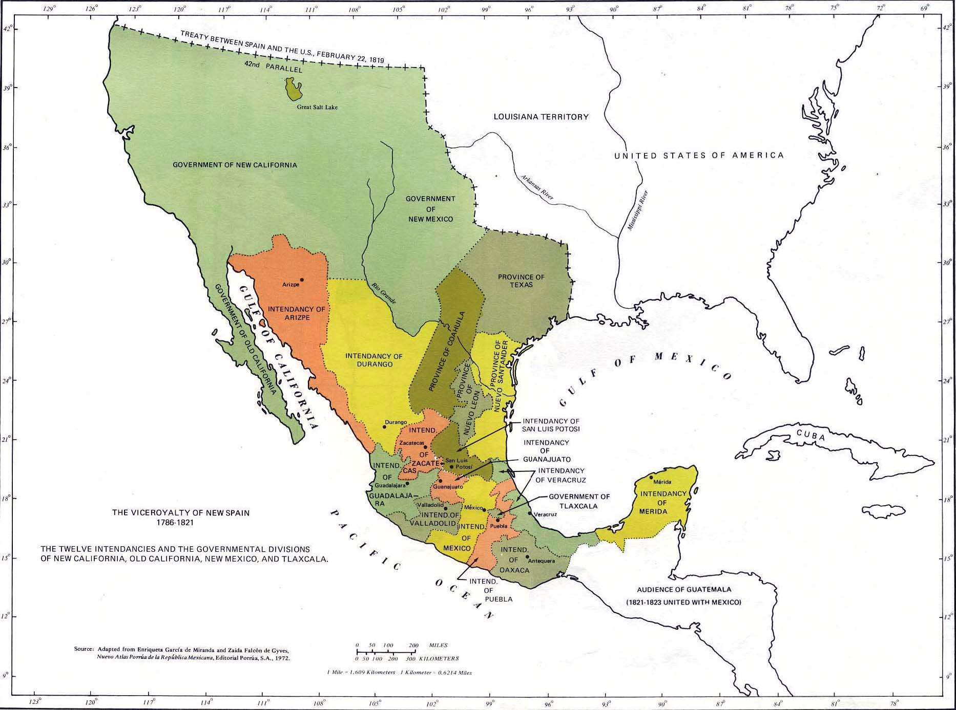 Viceroyalty of New Spain 1786
